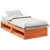 vidaXL Day Bed without Mattress Wax Brown 90x200 cm Solid Wood Pine