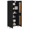 vidaXL Highboard 2 pcs Black Oak Engineered Wood