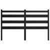 vidaXL Bed Headboard Black 146x4x100 cm Solid Wood Pine