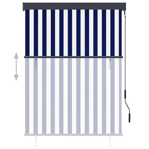 vidaXL Outdoor Roller Blind 120x250 cm Blue and White