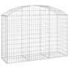 vidaXL Arched Gabion Basket 150x50x100/120 cm Galvanised Iron