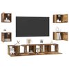 vidaXL TV Cabinet Set Wall-mounted 7 pcs Old Wood Engineered Wood