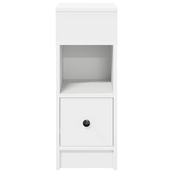 vidaXL Bedside Cabinets 2 pcs with Drawer White 25x31x66 cm