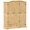 vidaXL Wardrobe "Corona" 151,5x52x186 cm Solid Wood Pine