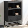 vidaXL Highboard Black 68.5x39x111.5 cm Steel