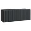 vidaXL Wall-Mounted TV Cabinet 78.5 x 31 x 30 cm Black Engineered Wood