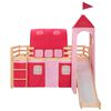 vidaXL Children's Loft Bed Frame with Slide & Ladder Pinewood 208x230cm