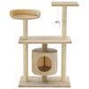 vidaXL Cat Tree with Sisal Scratching Posts 95 cm Beige