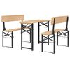 vidaXL 3 Piece Folding Beer Table Set Solid Wood Fir