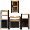 vidaXL Bathroom Furniture Set with Shelf 4 pcs Brown Solid Mango Wood