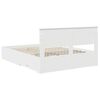 vidaXL Bed Frame with Headboard White 150 x 200 cm Engineered Wood
