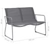 vidaXL 4 Piece Garden Lounge Set Fabric & Steel Grey