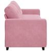 vidaXL Sofa Pink 221 x 78 x 80 cm Fabric