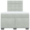 vidaXL Box Spring Bed with Mattress Light Grey 120x200 cm Velvet