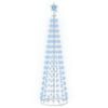 vidaXL LED Cone Christmas Tree 180 cm 250 LEDs Blue Steel White