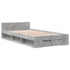 vidaXL Bed Frame with Drawer without Mattress Concrete Grey 90x190 cm Single
