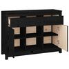 vidaXL Sideboard Black 100x35x74,5 cm Solid Wood Pine