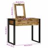 vidaXL Bedroom Dressing Tables Brown 90 x 50 x 75 cm Solid Mango wood