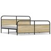 vidaXL Metal Bed Frame without Mattress Sonoma Oak 180x200 cm Super King