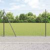 vidaXL Fence with Post Grey 1.4 x 10 m Steel and PVC