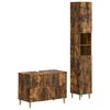 vidaXL 2 Piece Bathroom Cabinet Set ARNHEM Smoked Oak Engineered Wood