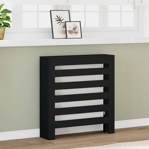 vidaXL Radiator Cover Black 78 x 20 x 82 cm Engineered Wood