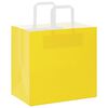 vidaXL Paper Bags 50 pcs with Handles Yellow 26x17x25 cm