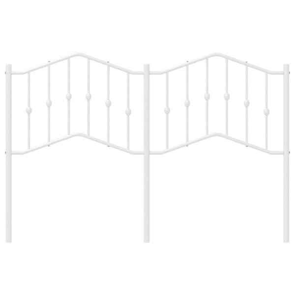 vidaXL Metal Replace Headboard White 140 cm