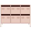 vidaXL Sideboard Pink 101.5x39x73.5 cm Cold-rolled Steel