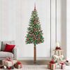 vidaXL Slim Christmas Tree with 300 LEDs Green and White 210 cm