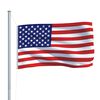 vidaXL US Flag and Pole Aluminium 6.2 m