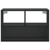 vidaXL TV Cabinet Black 60x31x39.5 cm Engineered Wood and Metal