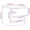 vidaXL Bed Cabinet 2 pcs Old Wood 40 x 39 x 40cm Engineered Wood
