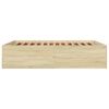 vidaXL Bed Frame without Mattress Sonoma Oak 150x200 cm King Size