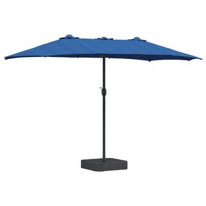 vidaXL Garden Parasol Azurblau 385 x 209 x 244 cm Polyester