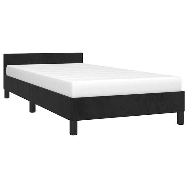 vidaXL Bed Frame without Mattress Black 90x190cm Single Velvet