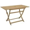 vidaXL Folding Garden Table 120x70x75 cm Solid Wood Acacia