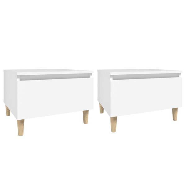 vidaXL Side Tables 2 pcs White 50x46x35 cm Engineered Wood