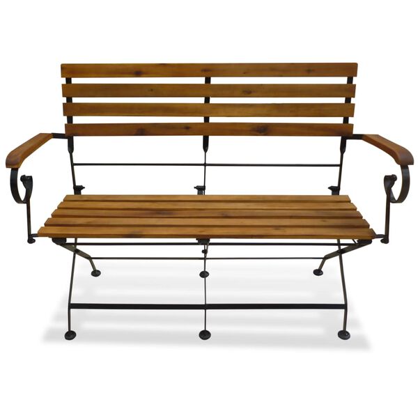 vidaXL Folding Garden Bench 112 cm Solid Acacia Wood
