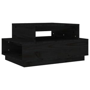 vidaXL Coffee Table Black 80x55x40.5 cm Solid Wood Pine