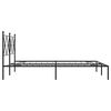 vidaXL Metal Bed Frame without Mattress with Headboard Black 150x200cm