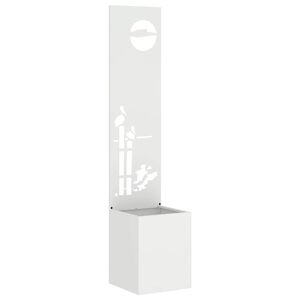 vidaXL Garden Privacy Screen White 32 x 32 x 150 cm Cold-rolled steel