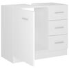 vidaXL Sink Cabinet White 63x30x54 cm Engineered Wood
