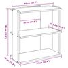 vidaXL Bookcase 3-Tier Sonoma Oak 60x30x80 cm Engineered Wood