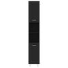 vidaXL Bathroom Cabinet Black 30x30x179 cm Engineered Wood