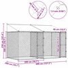 vidaXL Dog Cage Silver 400 x 200 x 256 cm Galvanised Steel