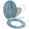 vidaXL Toilet Seat 2 pcs Blue 43.8 x 37.8 cm MDF board