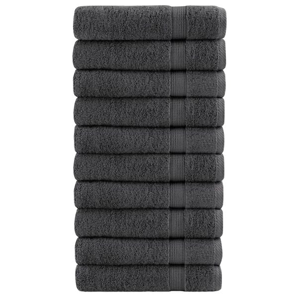 vidaXL Premium Shower Towels "SOLUND" 10 pcs Anthracite 70x140 cm 600 gsm