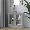 vidaXL Vitrine Cabinet Grey Sonoma 82.5x30.5x80 cm Engineered Wood