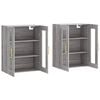 vidaXL Wall Mounted Cabinets 2 pcs Grey Sonoma Engineered Wood